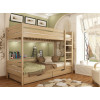 Деревянные двухъярусные кровати из массива