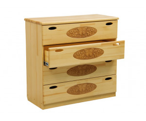 Комод Галатея с резьбой из березы