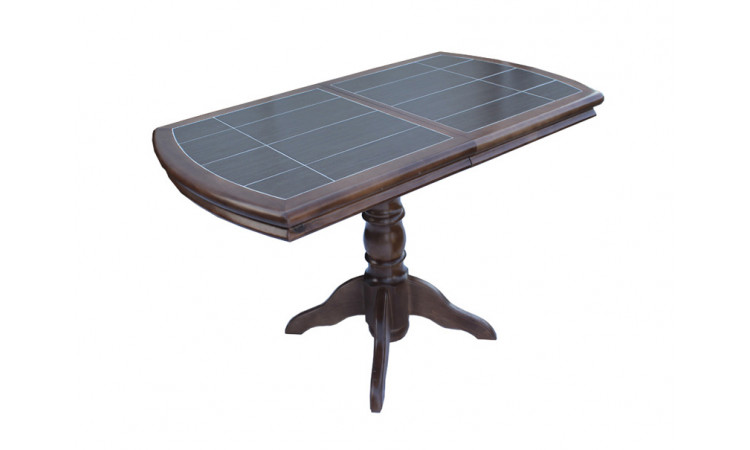 Стол №15 с плиткой из массива березы